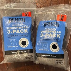 Duluth Trading Co Buck Naked Boxer Briefs 3-Pack - Black 5 pairs total